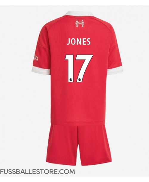 Günstige Liverpool Curtis Jones #17 Heimtrikotsatz Kinder 2025-26 Kurzarm (+ Kurze Hosen)